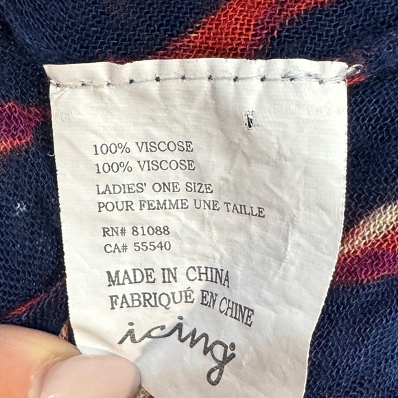 Icing Navy Blue Lightweight Scarf 60x20 - Picture 4 of 4